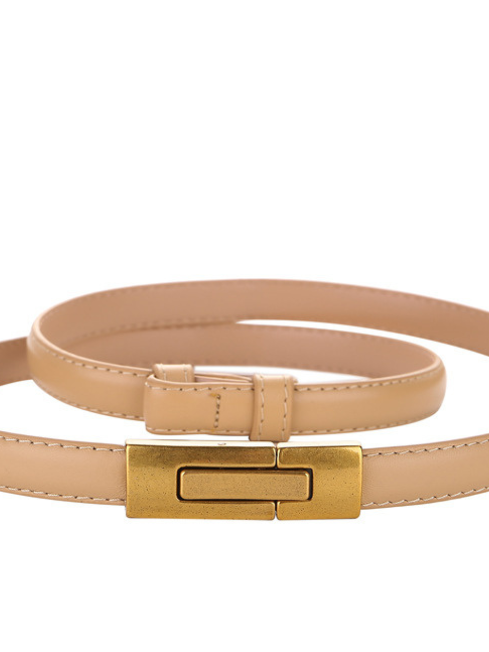 Solvivra Sleek Leather Button Belt