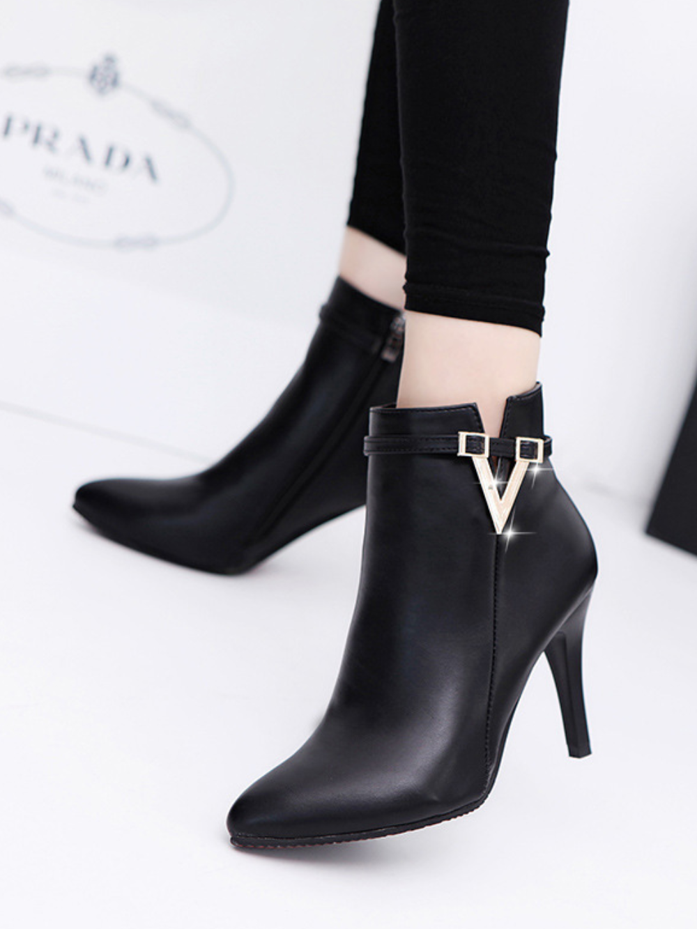 Solvivra Stripped Soul Heeled Boots