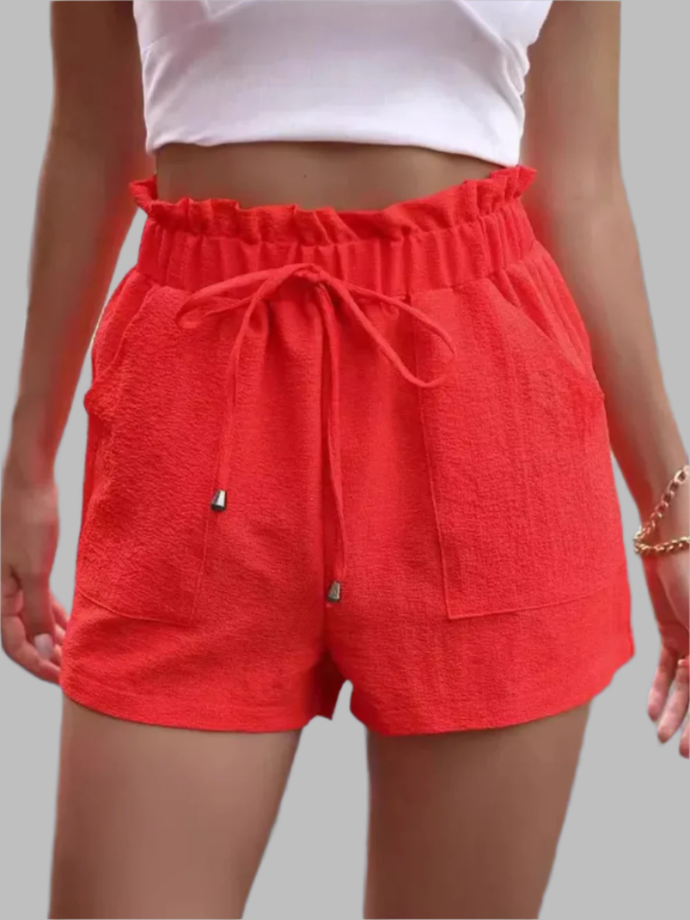 Solvivra Trendy Slant Pocket Shorts