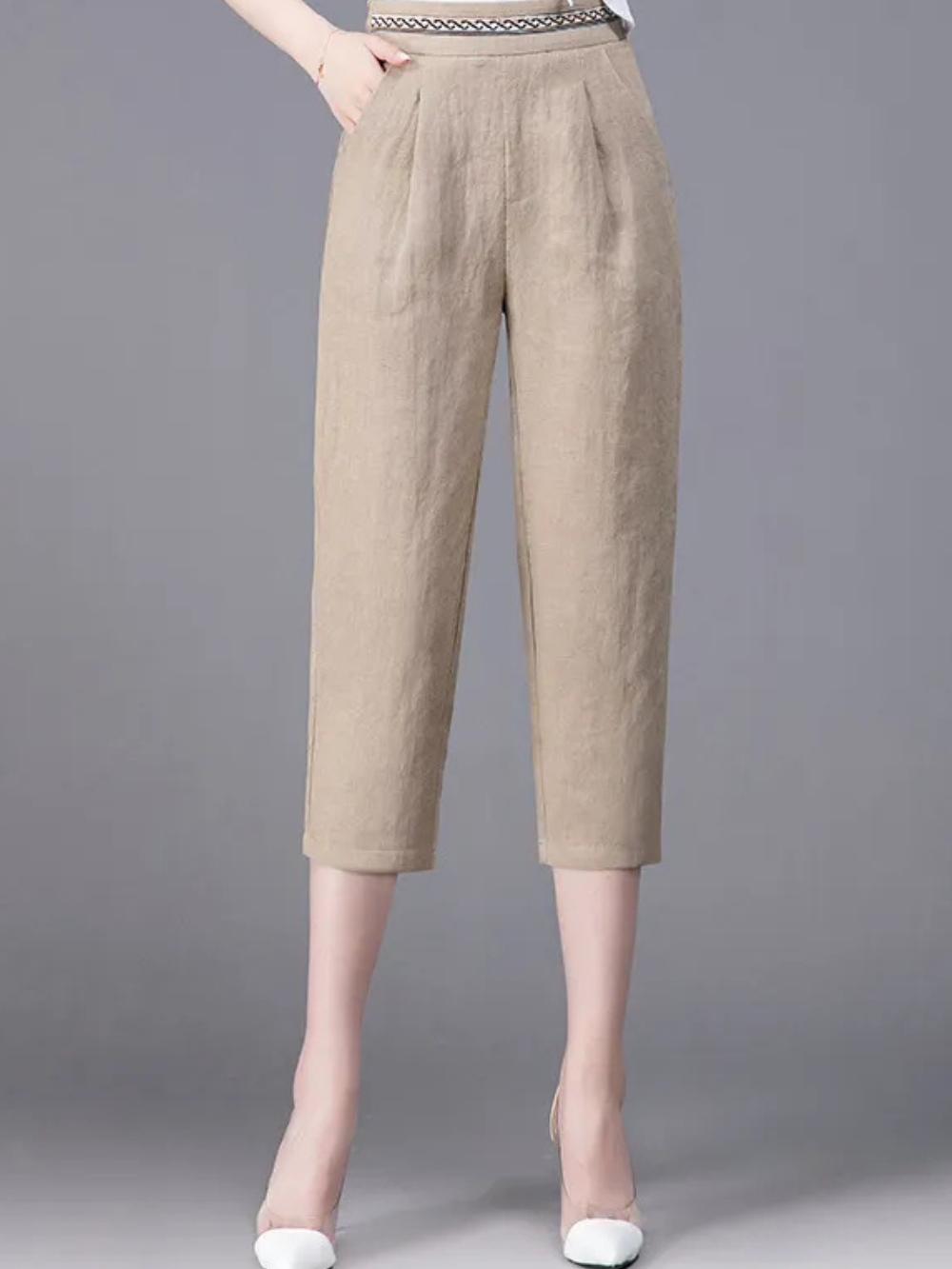 Solvivra Sundaze Linen Cropped Trousers