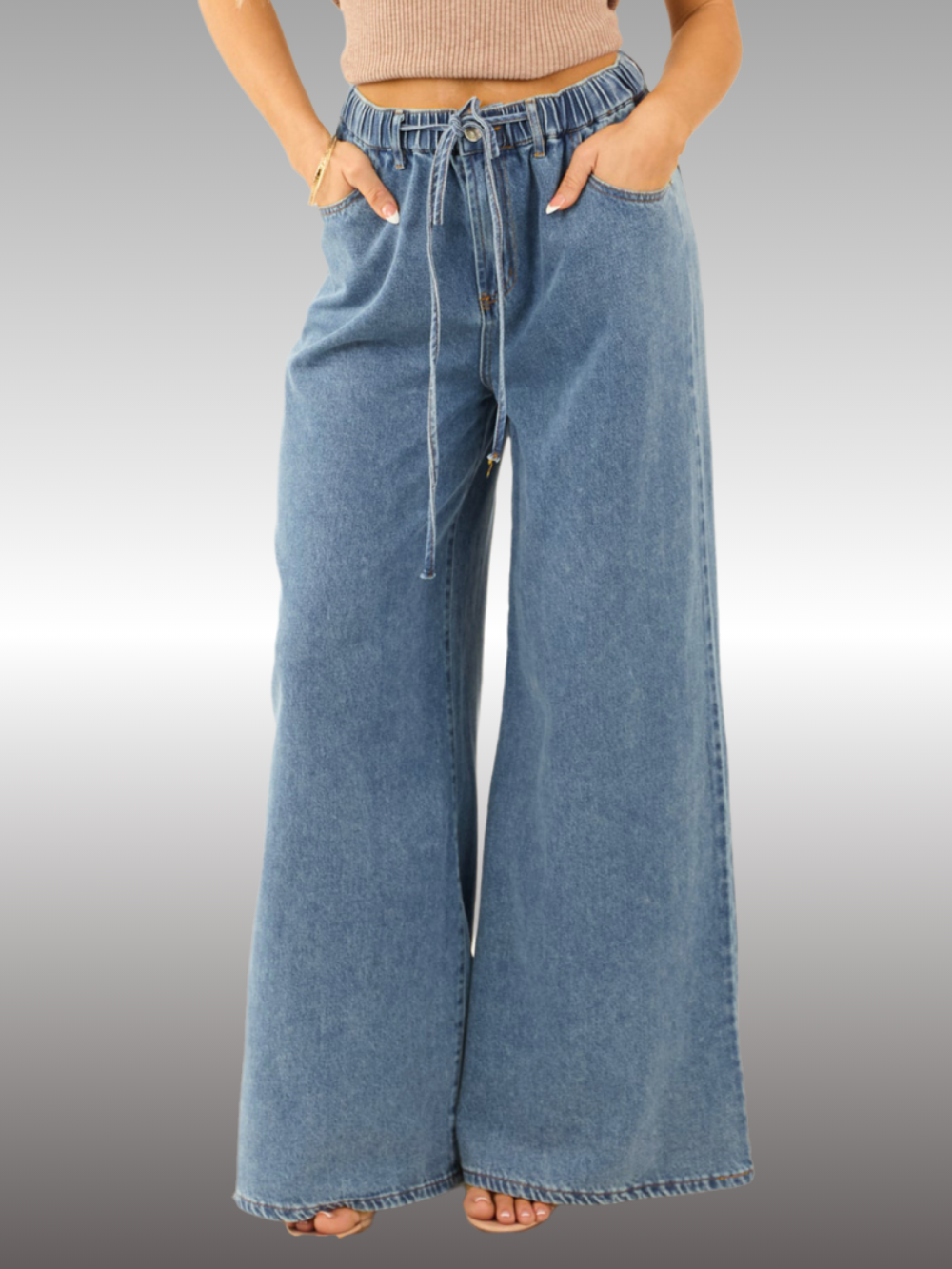 Solvivra Dusk Ease Drawstring Jeans