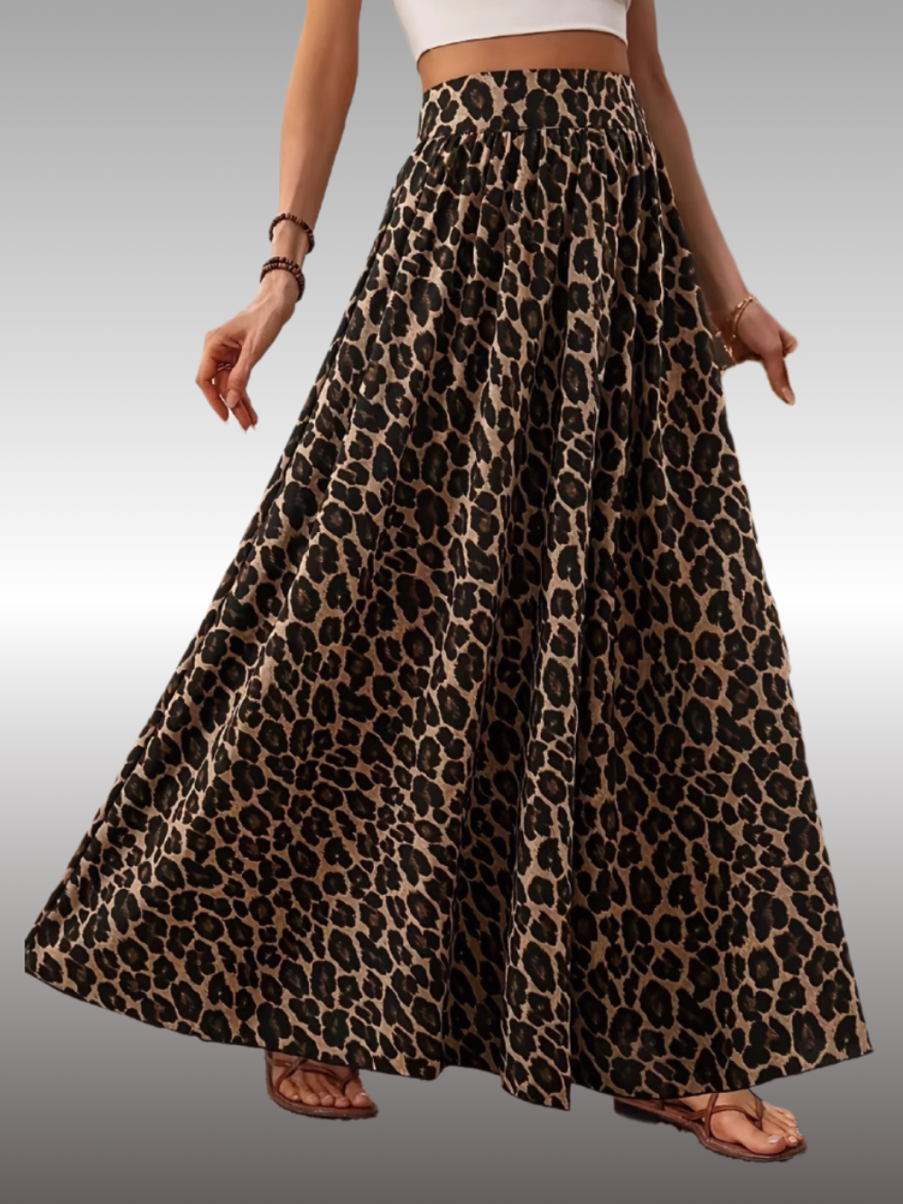Solvivra Leopard Lily Maxi Skirt