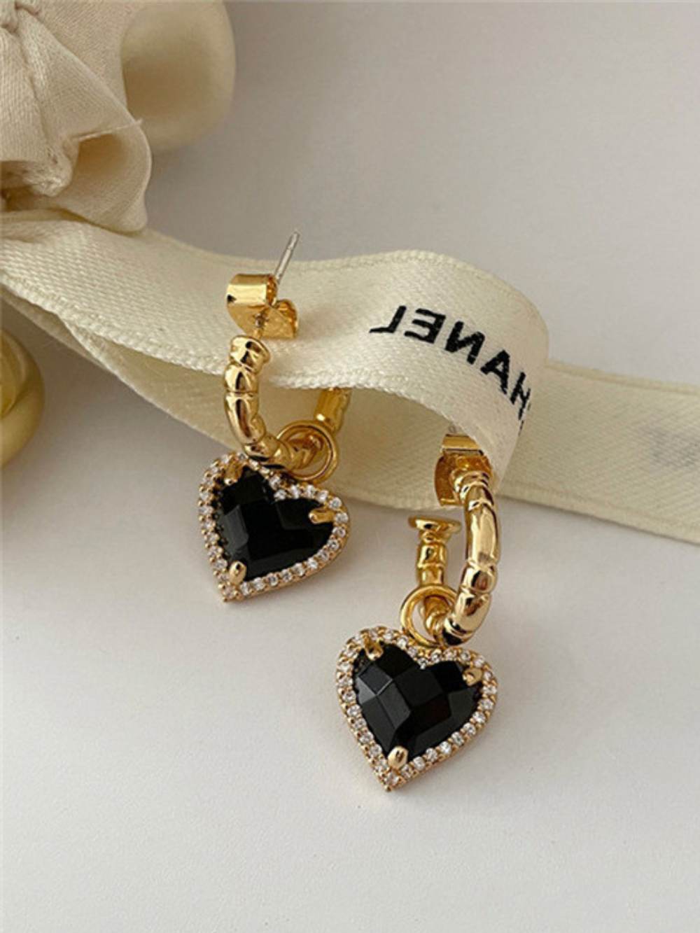 Solvivra Amoura Black Zircon Earrings