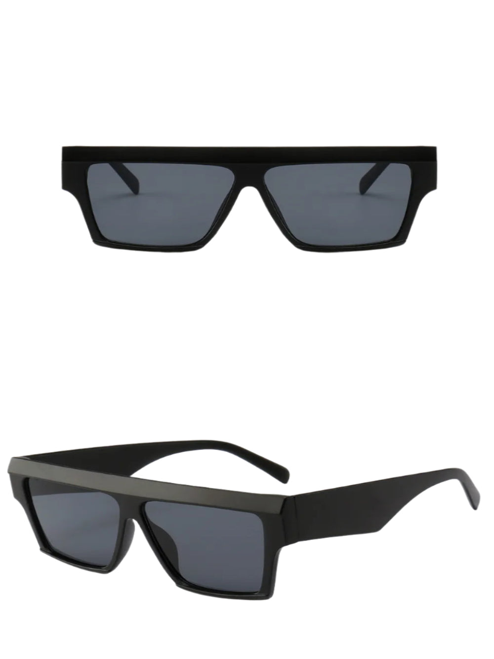 Solvivra Block Phase Flat Top Square Sunglasses