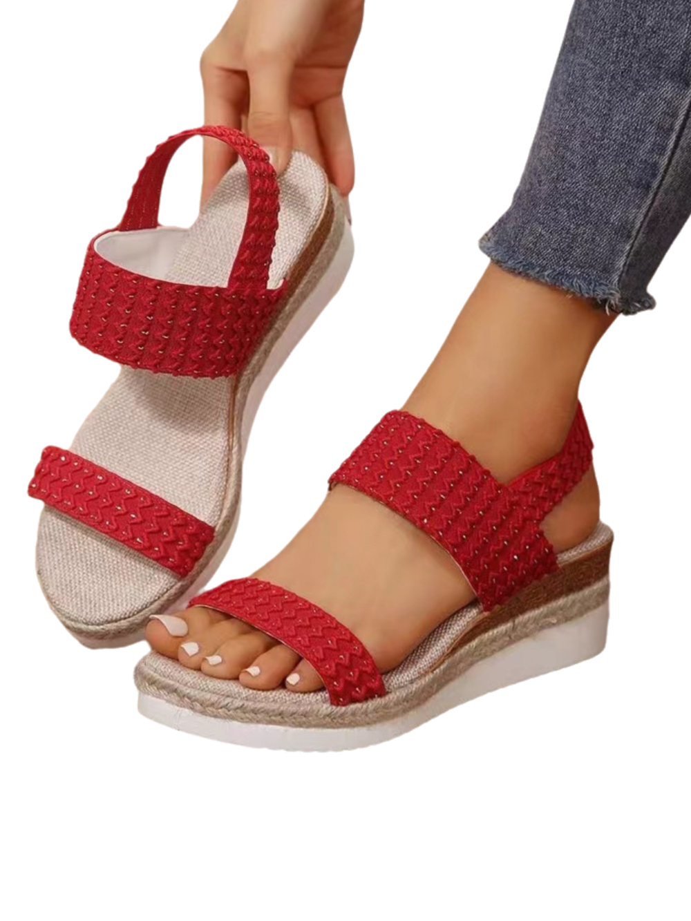 Solvivra Coastal Curve Wedge Sandals