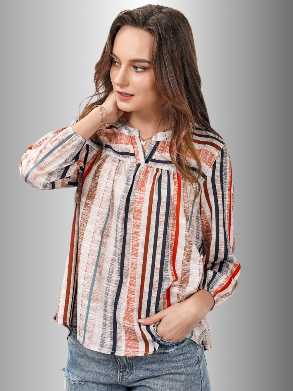 Solvivra Easy Hue Notched Neck Top