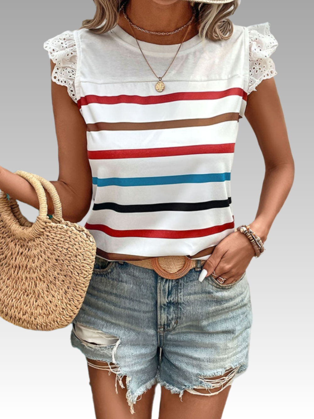 Solvivra Twirl of Stripes Top
