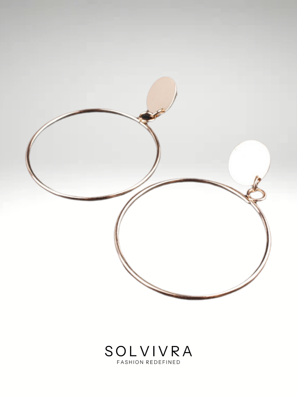 Solvivra Circa Charm Hoop Earrings