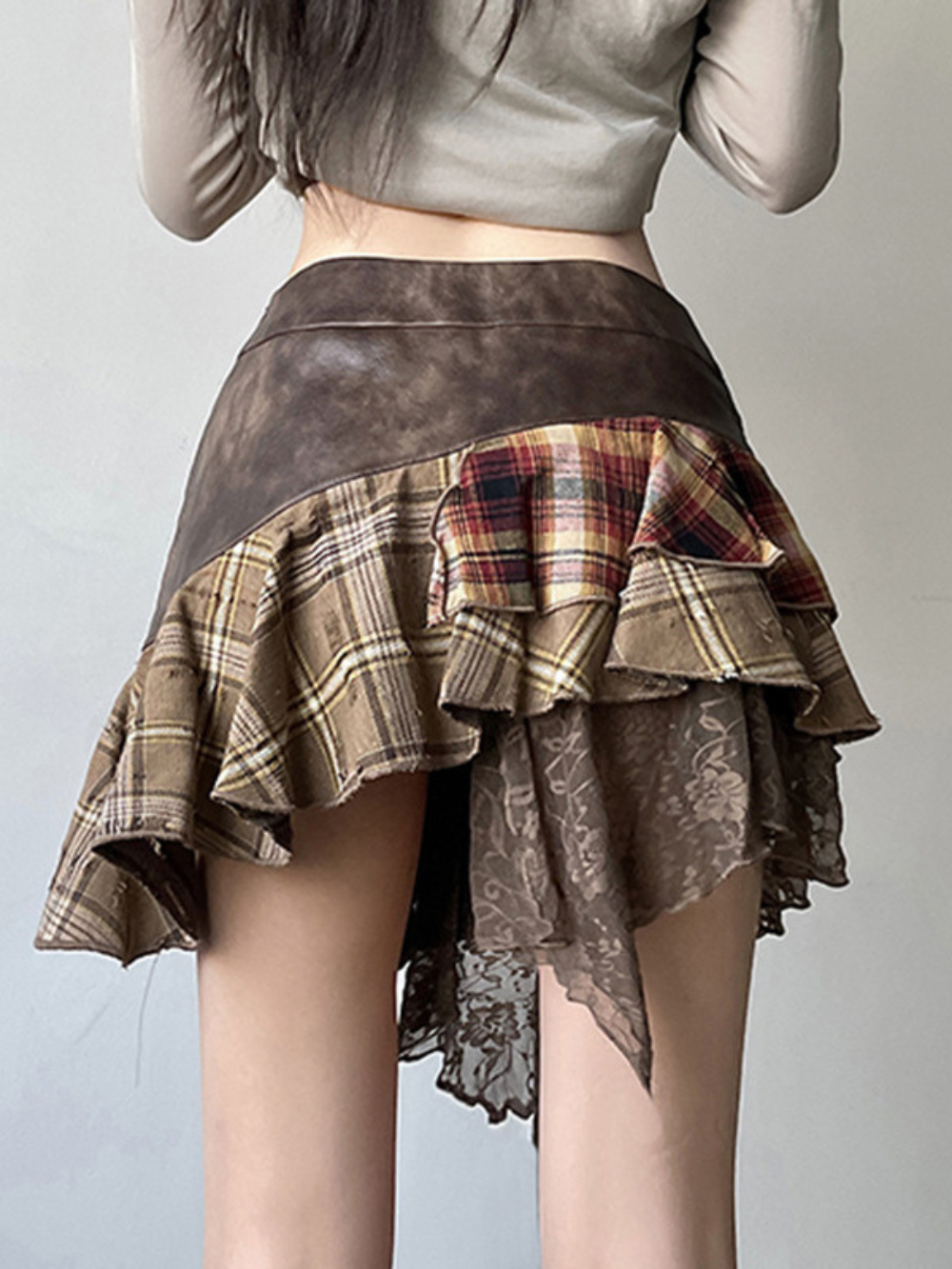 Solvivra Retro Wreck Patchwork Skirt
