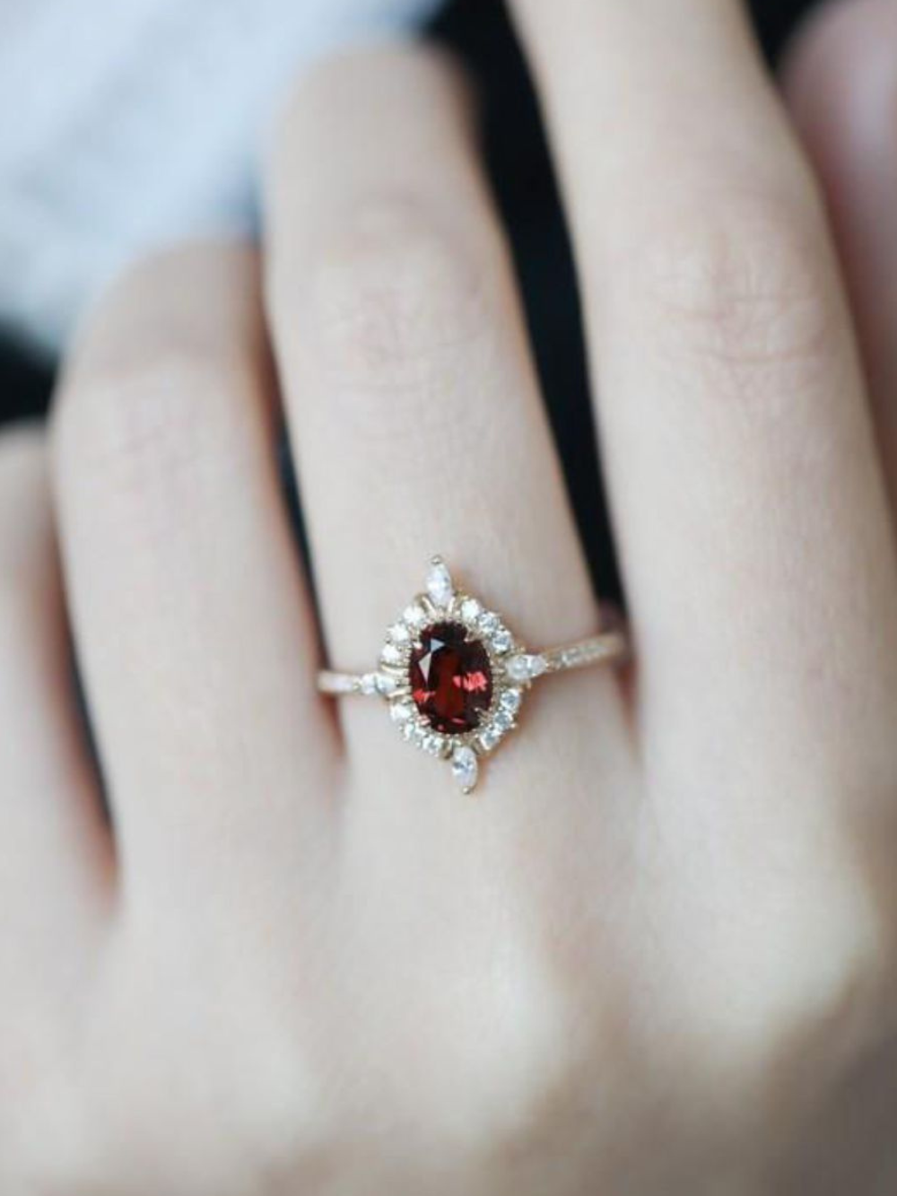 Solvivra Crimson Crown Zircon Ring