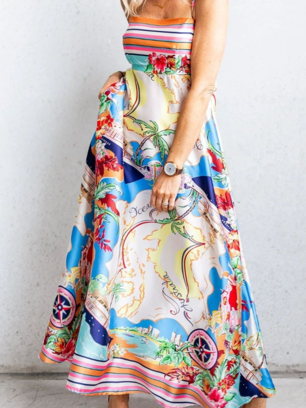 Solvivra Bloom Vista Smocked Maxi Dress