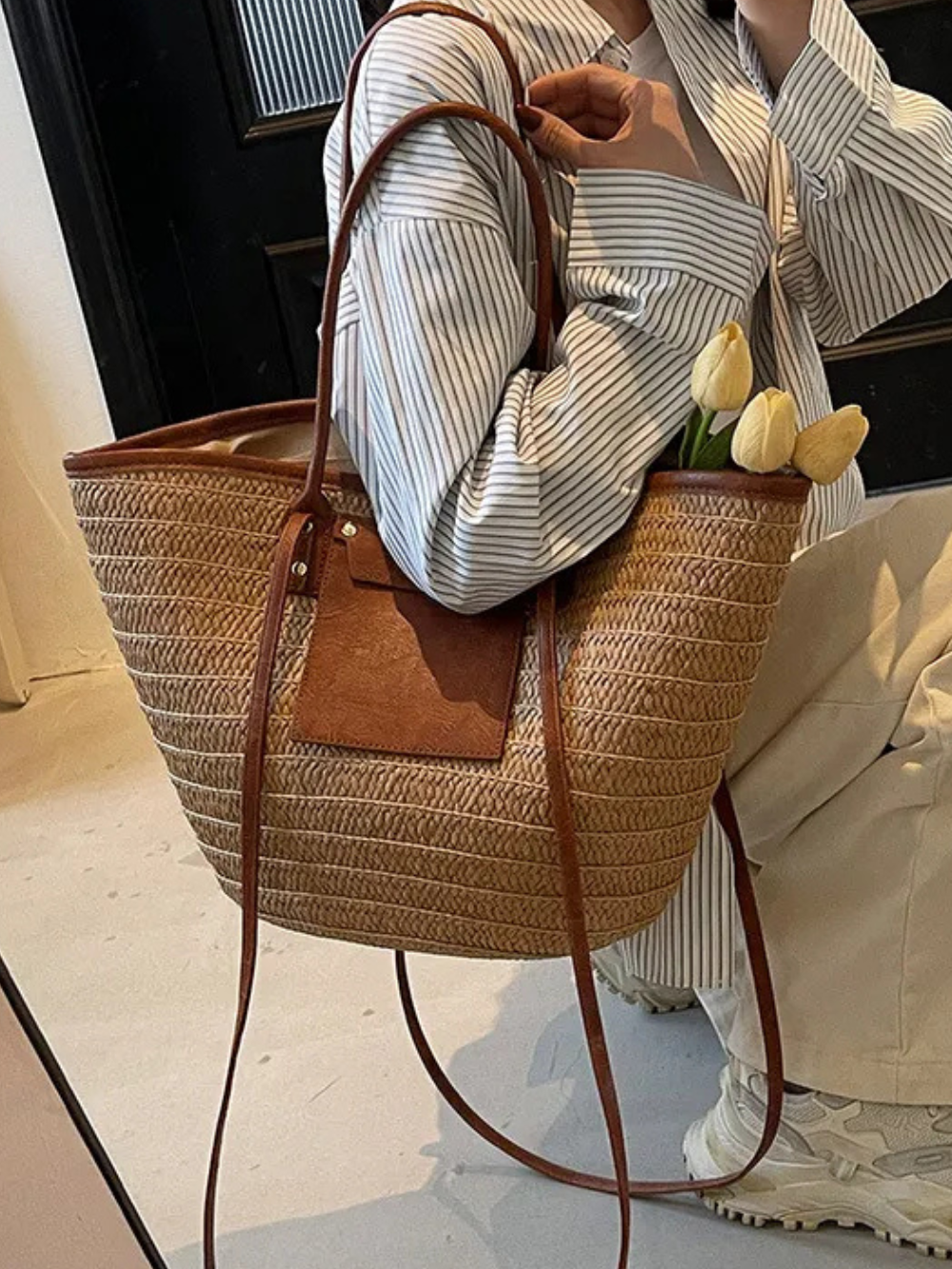 Solvivra Sun Weave Straw Handbag