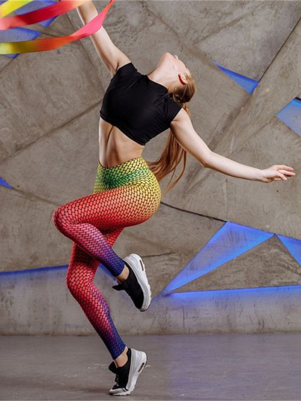 Solvivra Gradient Mesh Print Leggings