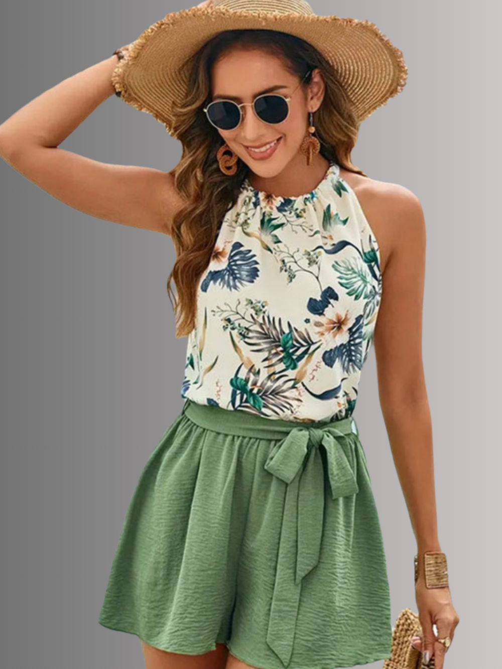 Solvivra Leafline Luxe Top and Shorts Set