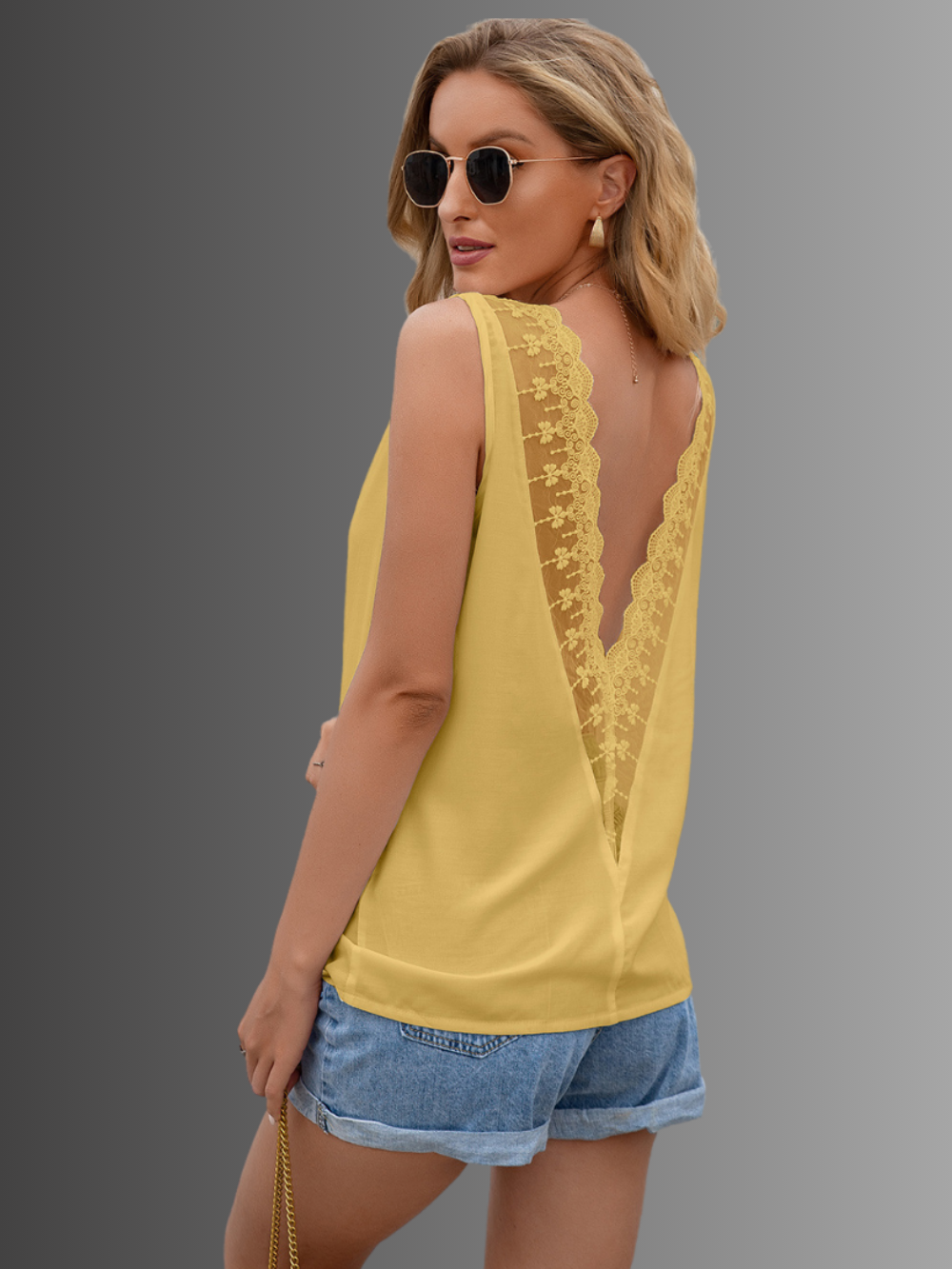 Solvivra V-Cut Vision Sleeveless Top