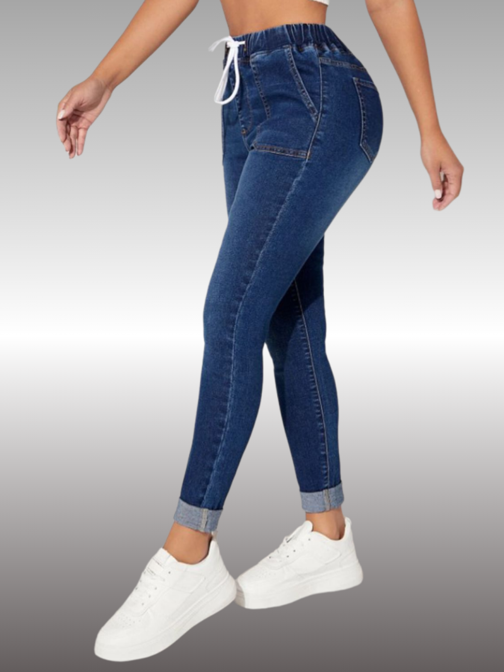 Solvivra Weekend Cinch Cropped Jeans