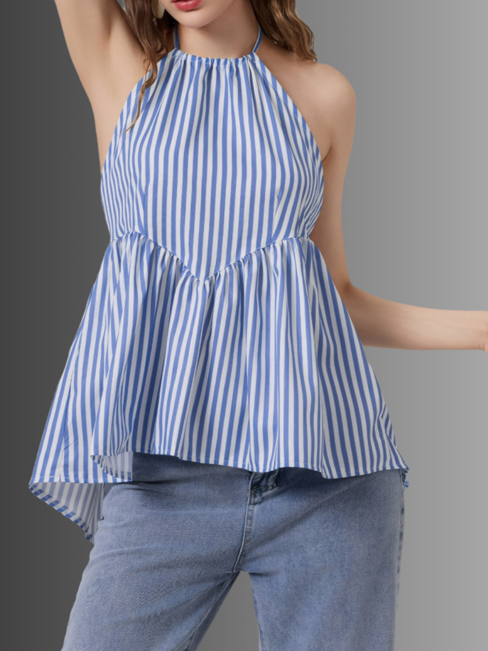 Solvivra Summer Ripple Halter Top