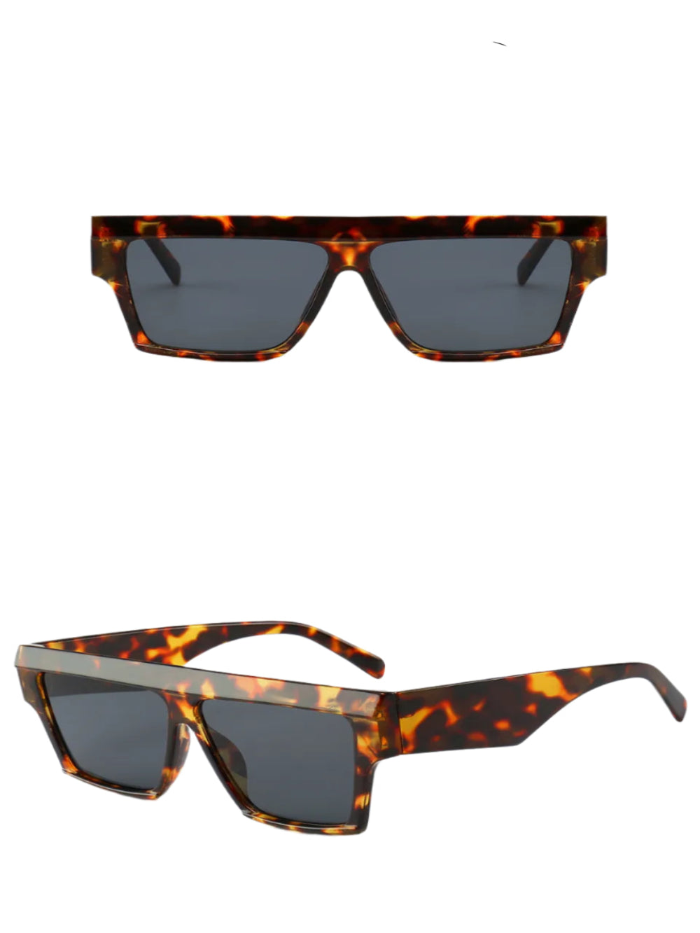 Solvivra Block Phase Flat Top Square Sunglasses