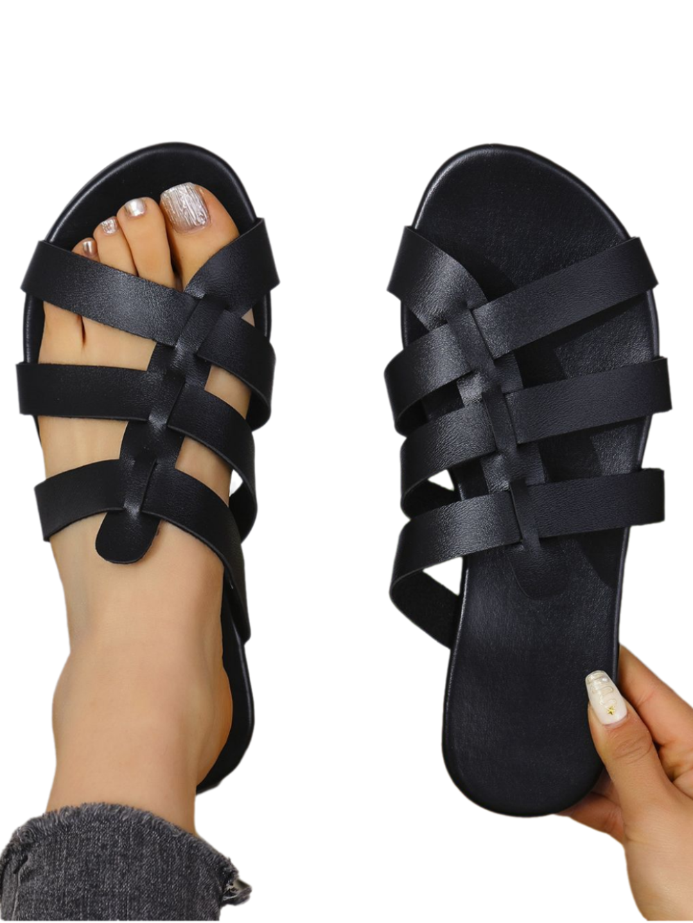 Solvivra Sunwoven Flat Sandals