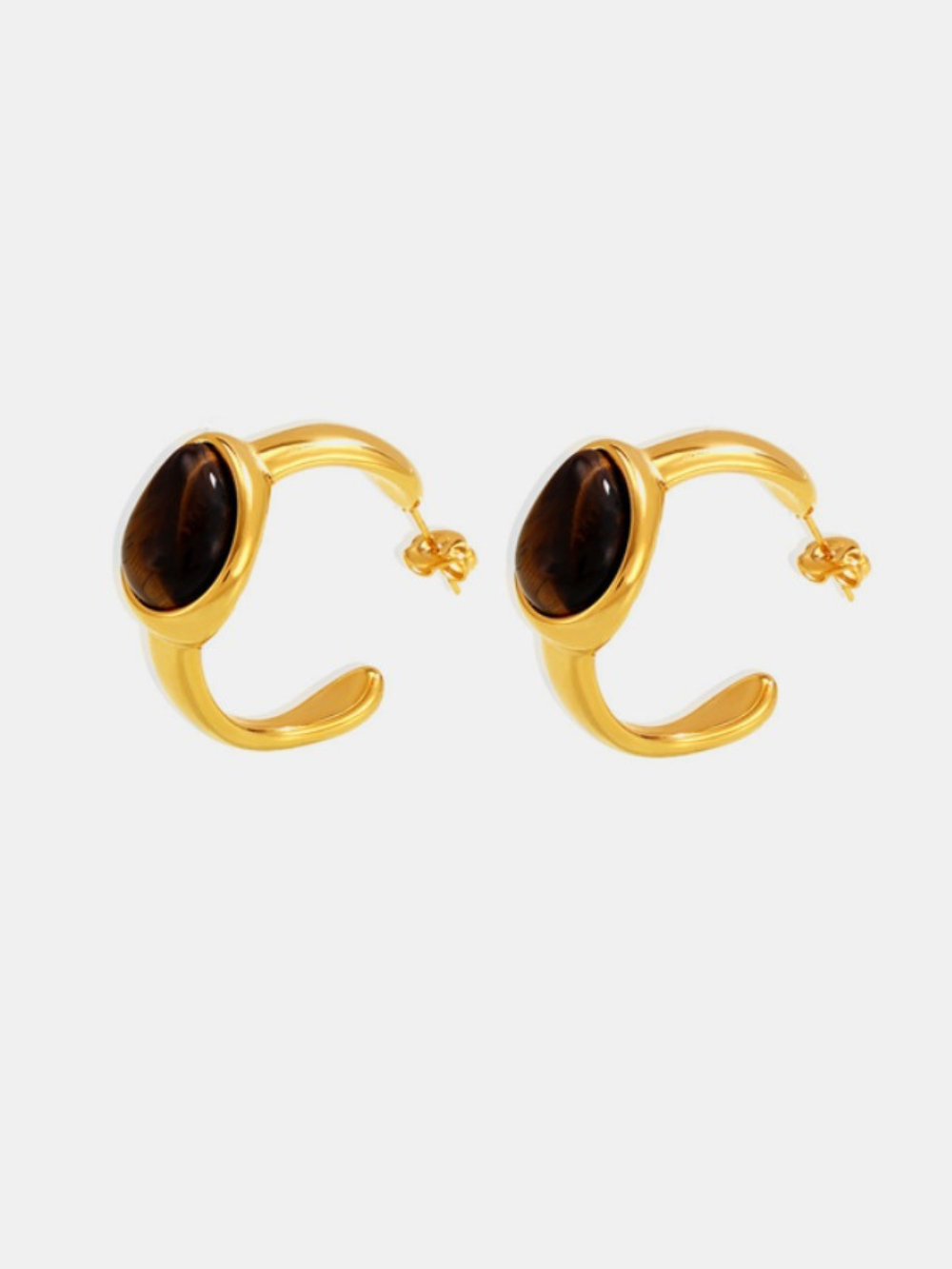 Solvivra Stonecore Natural Tiger’s Eye Earrings