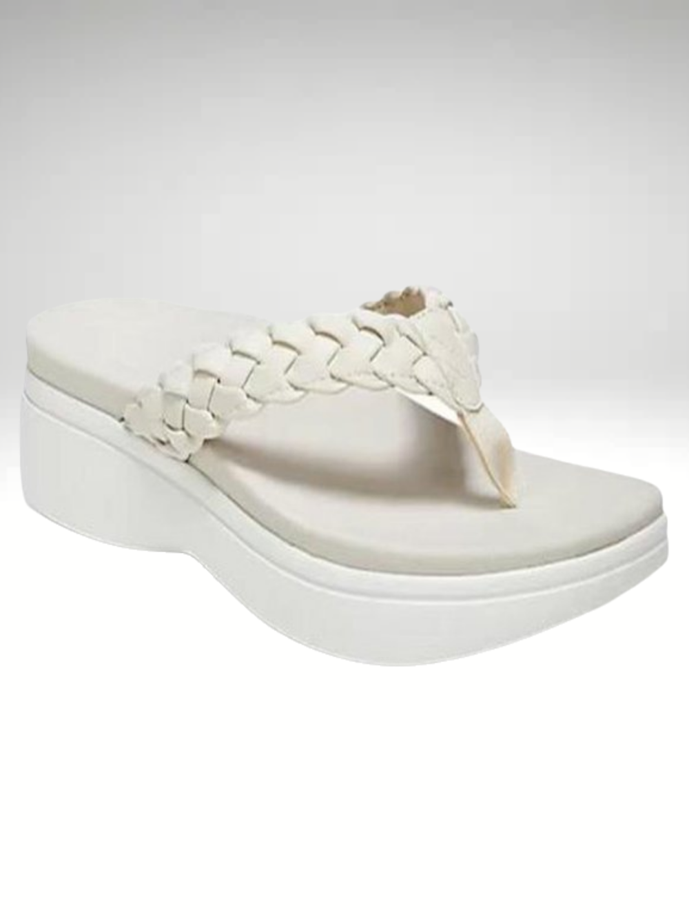 Solvivra Coastal Rise Toe Post Wedge Sandals