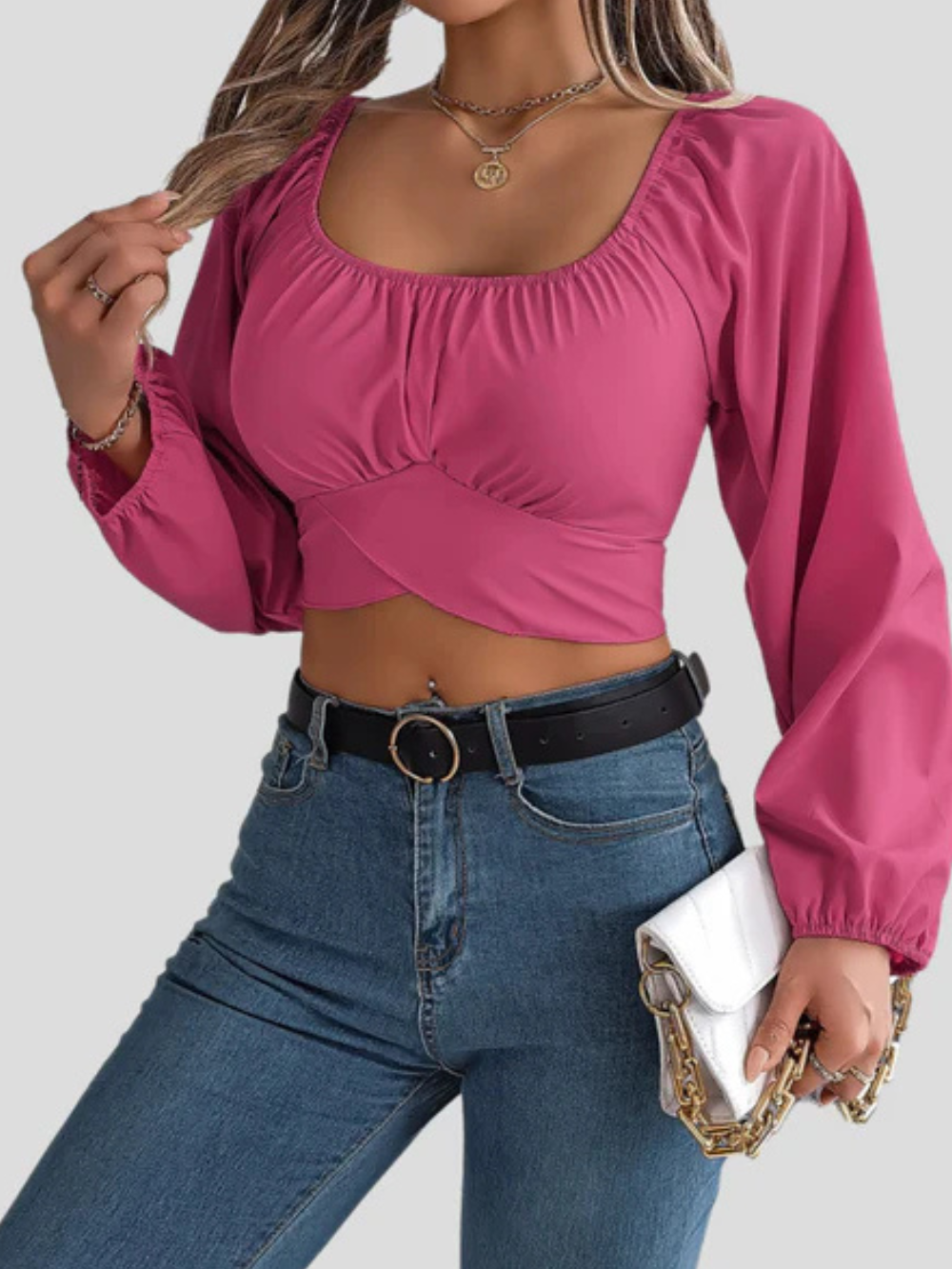Solvivra Celestia Lantern Sleeve Midriff