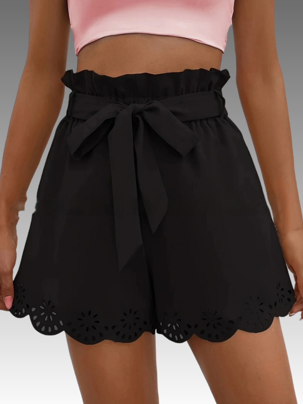 Solvivra Current Cut Waist-Tie Shorts