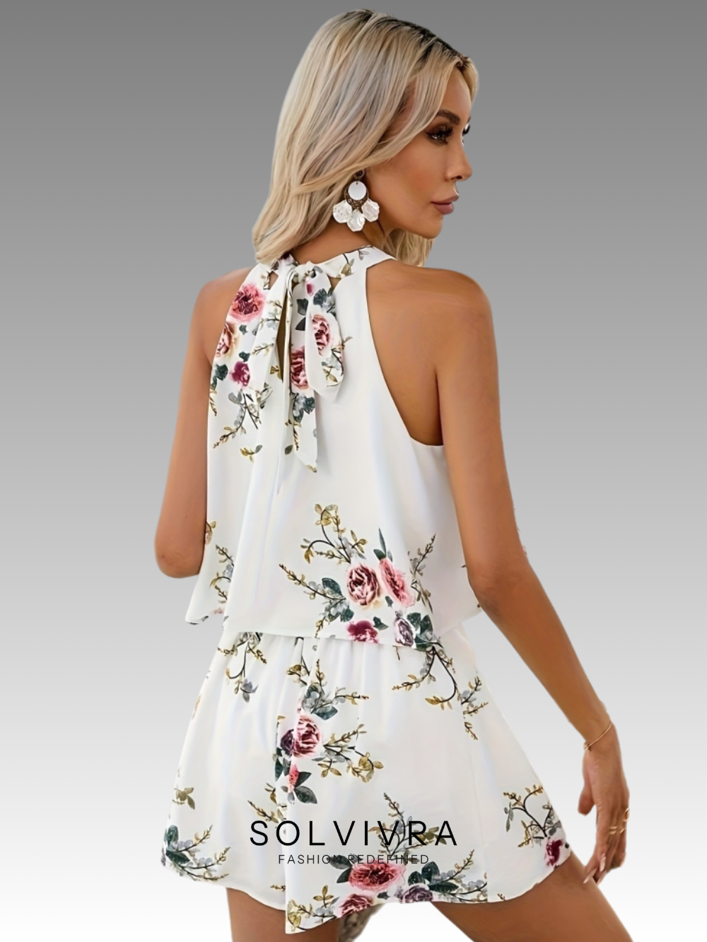 Solvivra Wildflower Wrap Top and Shorts Set