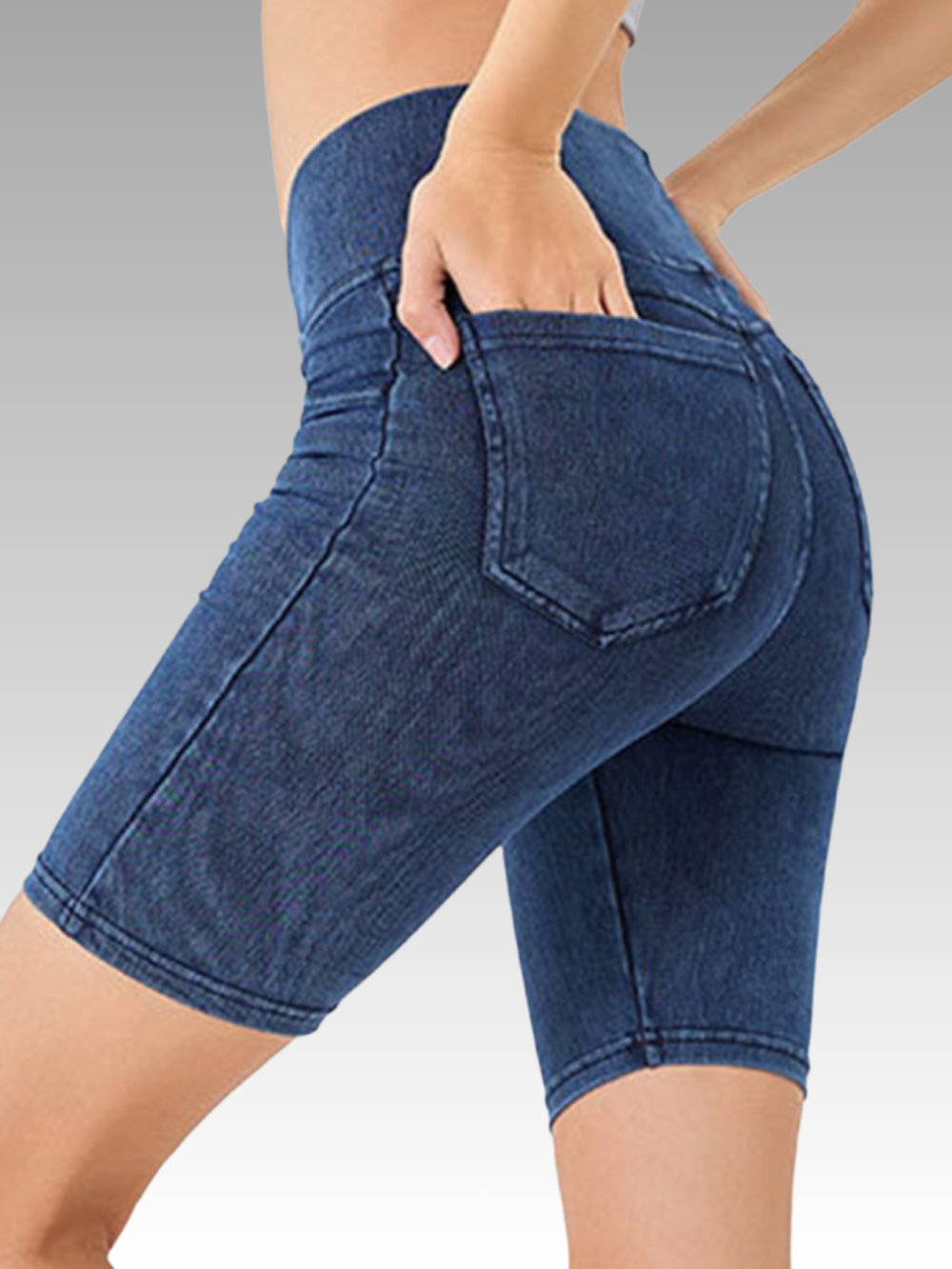 Solvivra Slay the Angle Denim Shorts