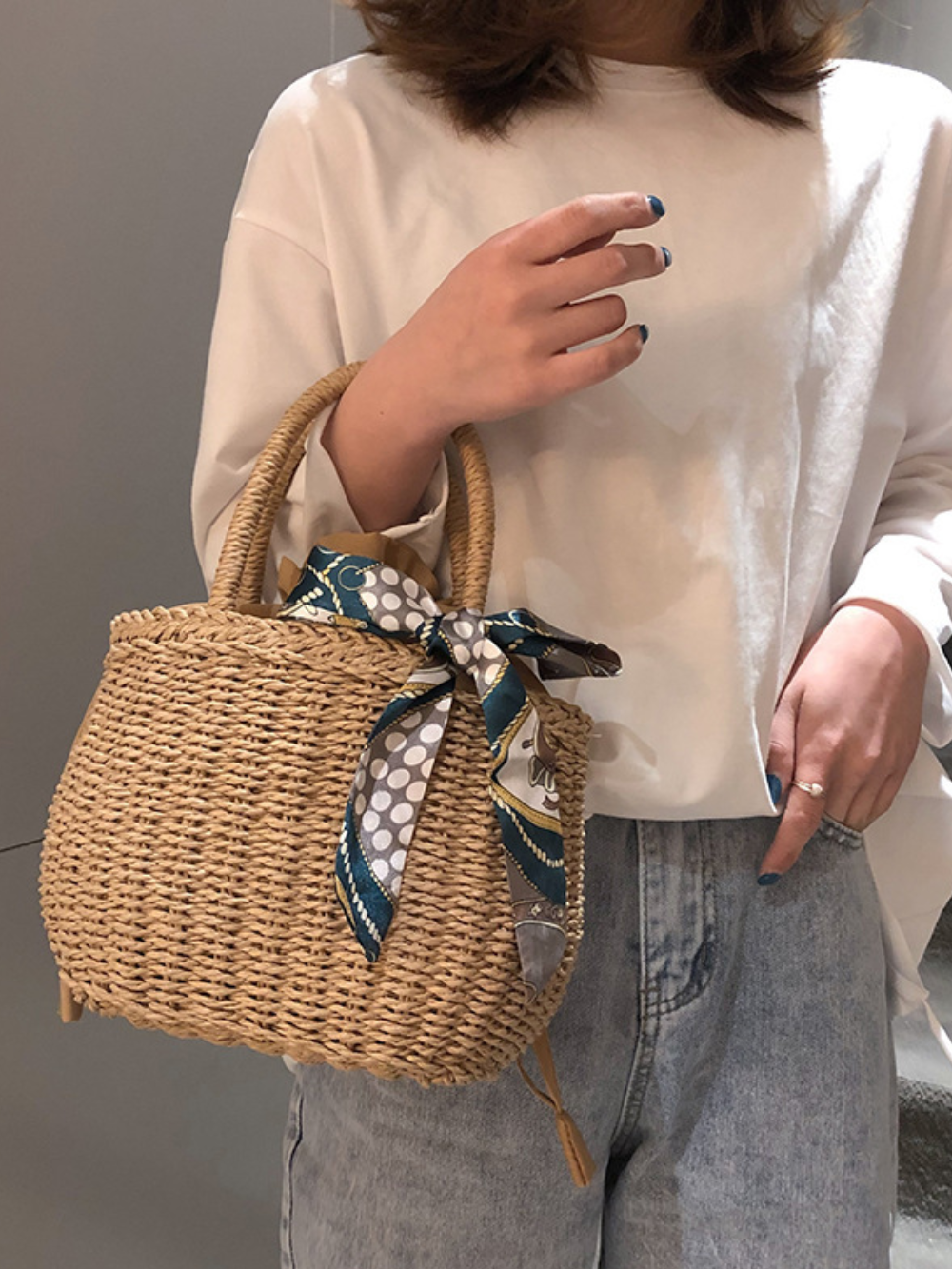 Solvivra Woven Whim Hand Bag