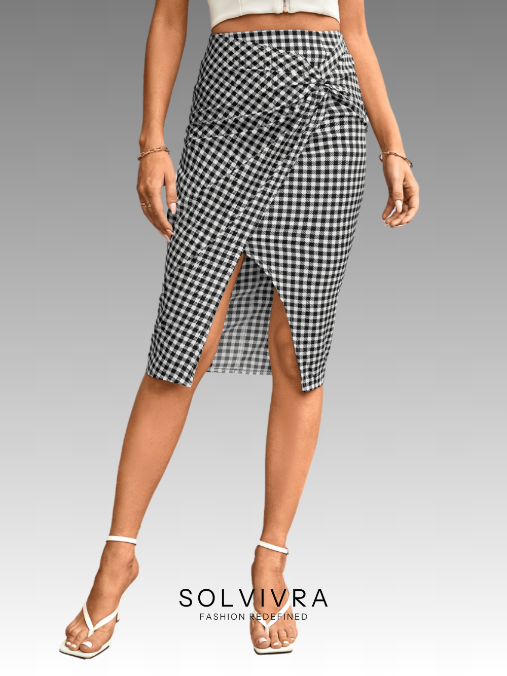 Solvivra Slit Agenda Midi Skirt