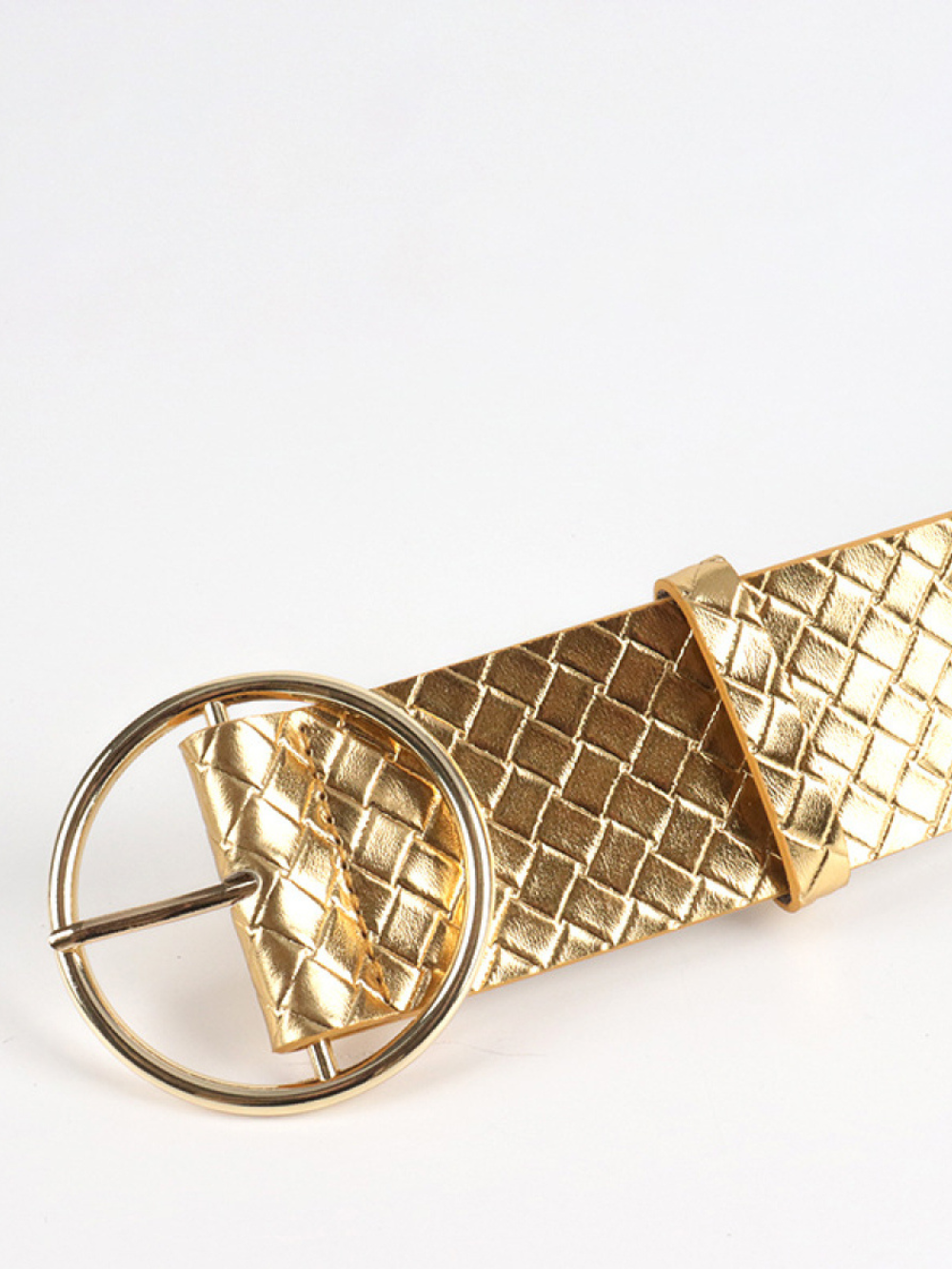 Solvivra Golden Dusk Circle Shape Buckle Belt