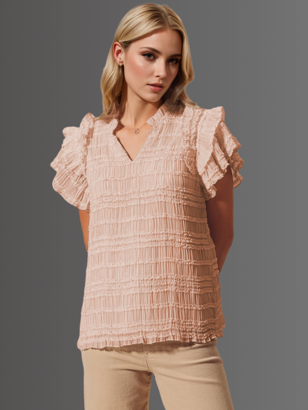 Solvivra Sway Belle Flounce Sleeve Top