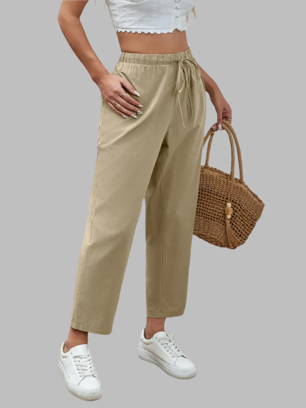 Solvivra Still Cotton Cropped Pants