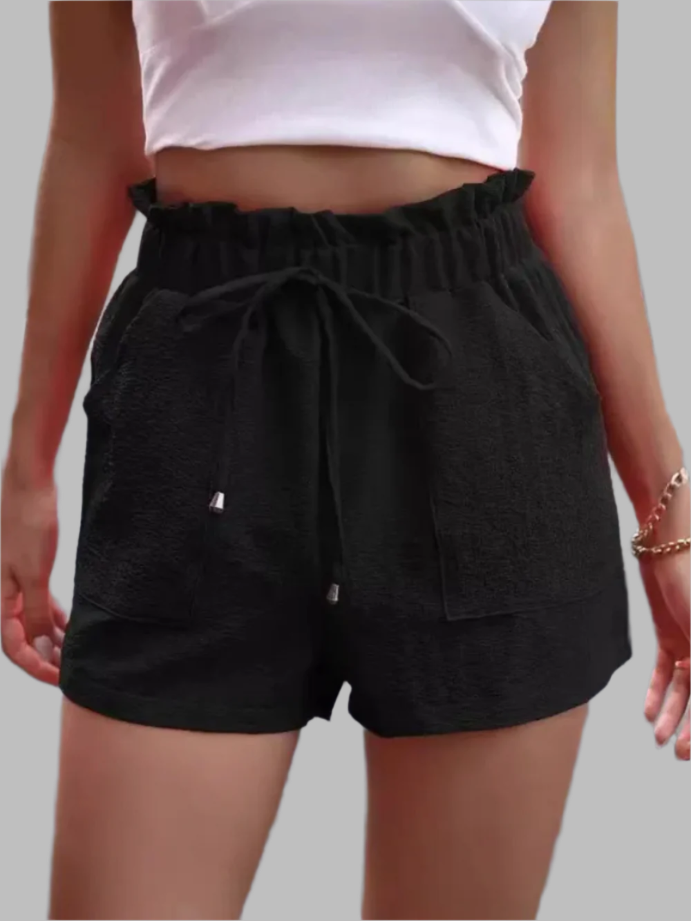 Solvivra Trendy Slant Pocket Shorts