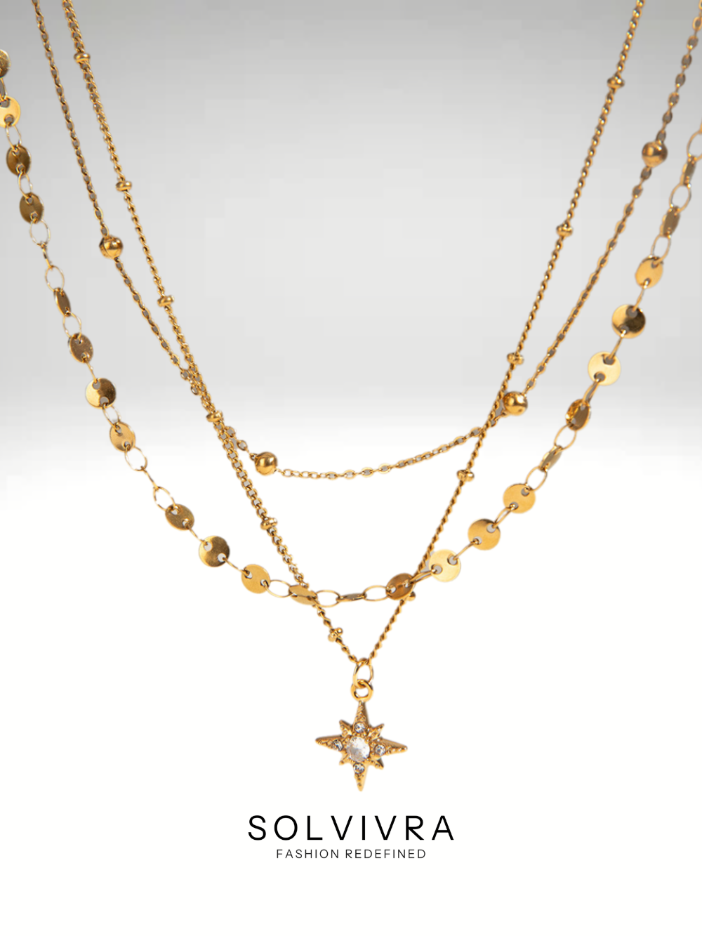 Solvivra Twinkle Trails Layered Necklace