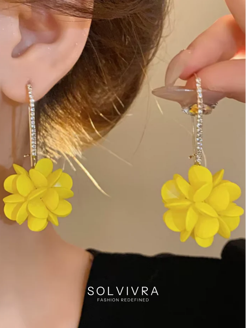 Solvivra Blossom Hoop Earrings