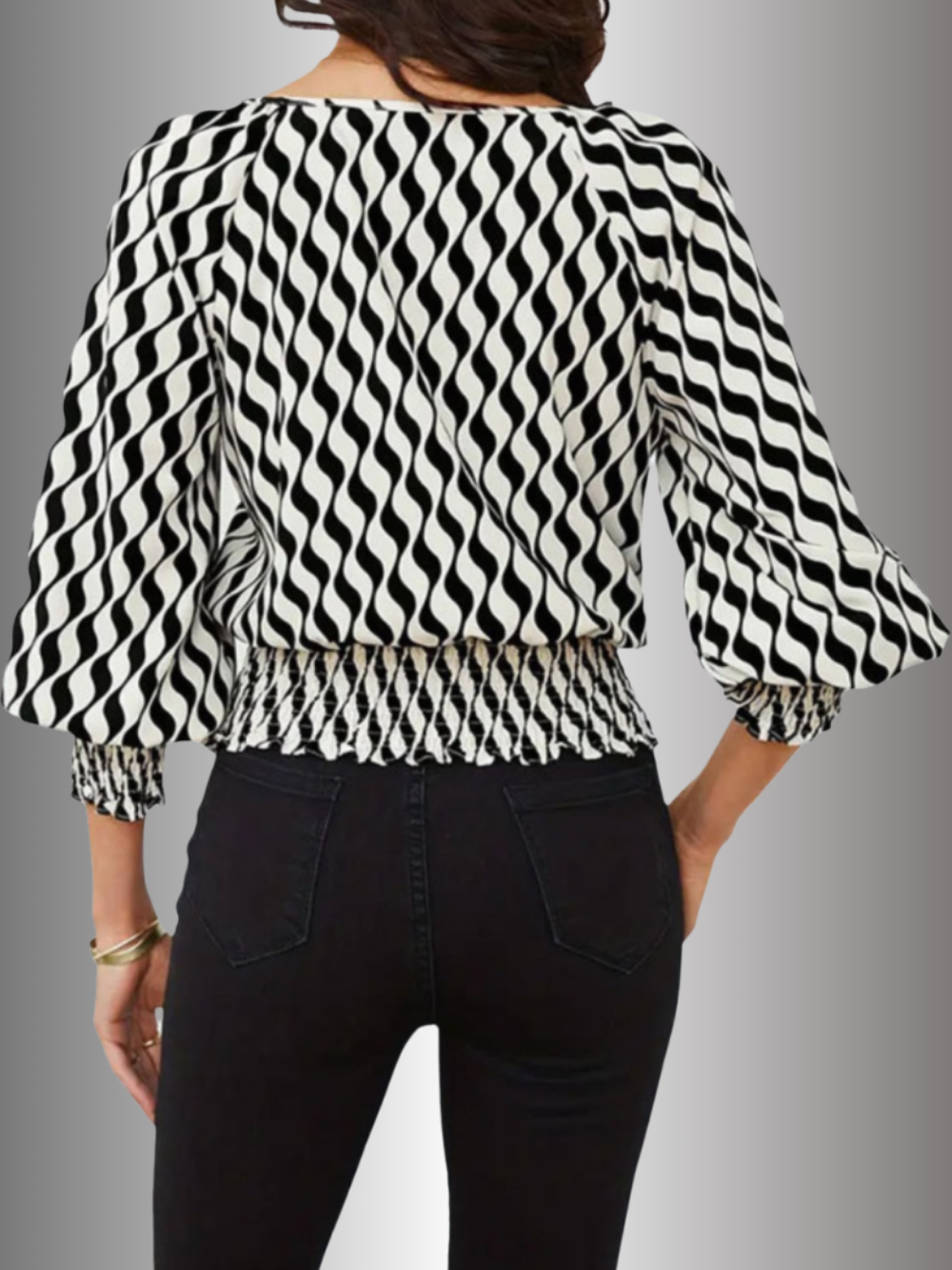 Solvivra Shape Play Smocked Waist Top