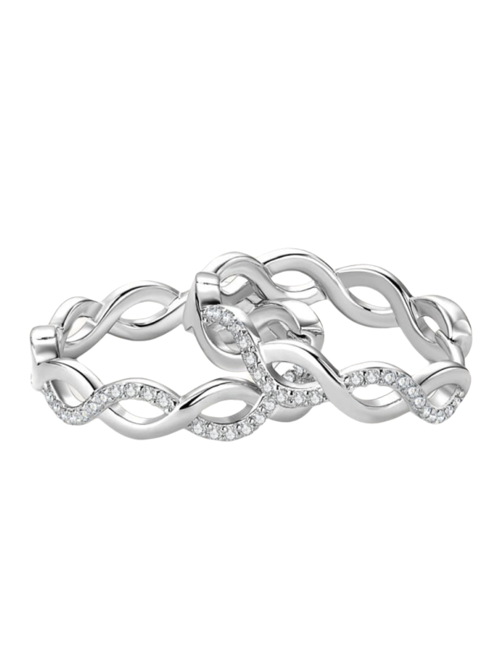 Solvivra Twist of Brilliance Hoop Earrings