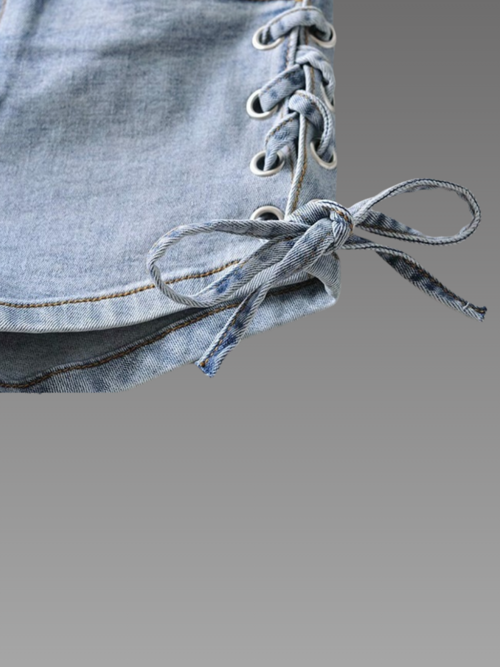 Solvivra Snatch Side Denim Shorts