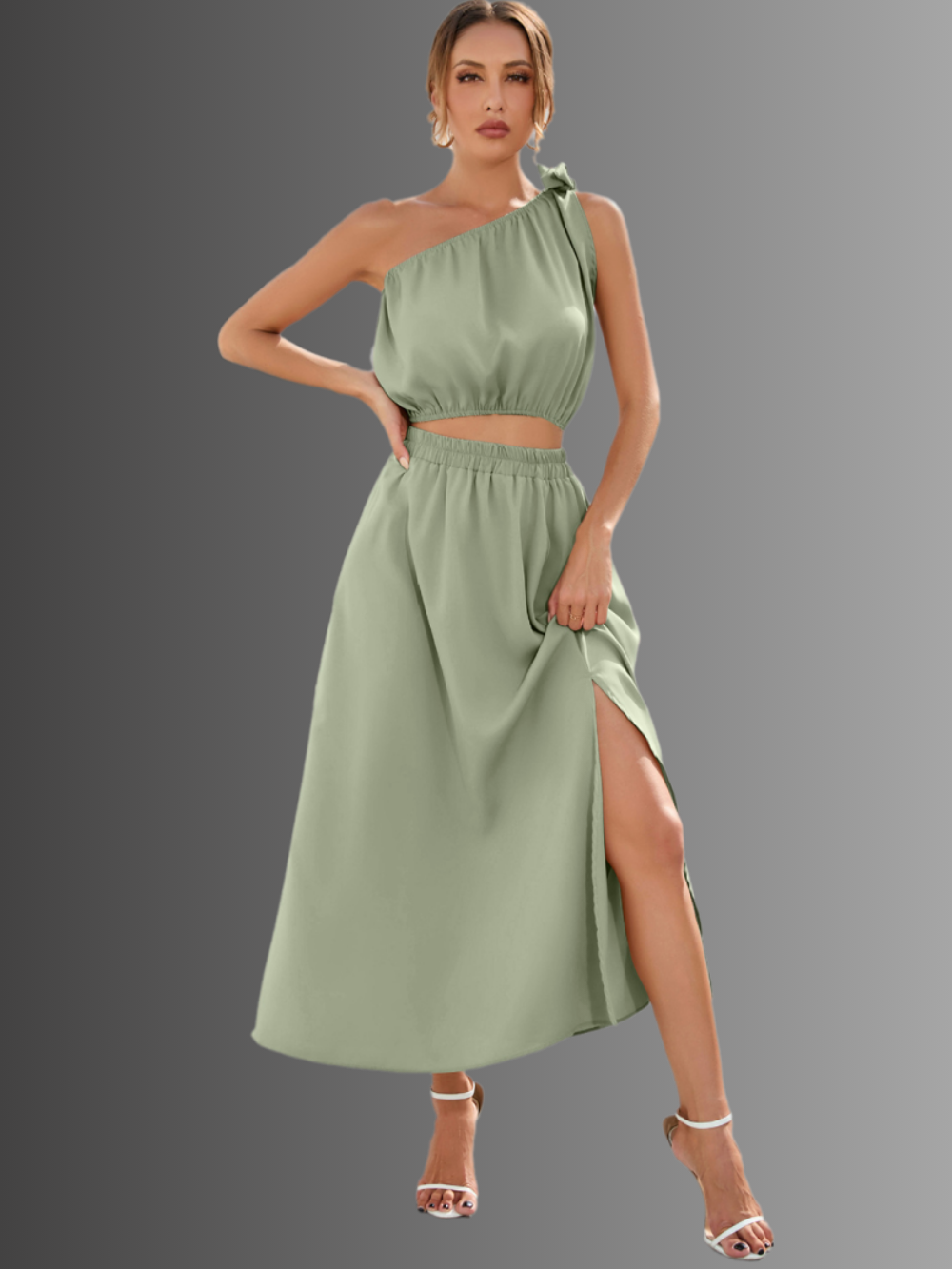 Solvivra Cut to Impress Top and Skirt Set