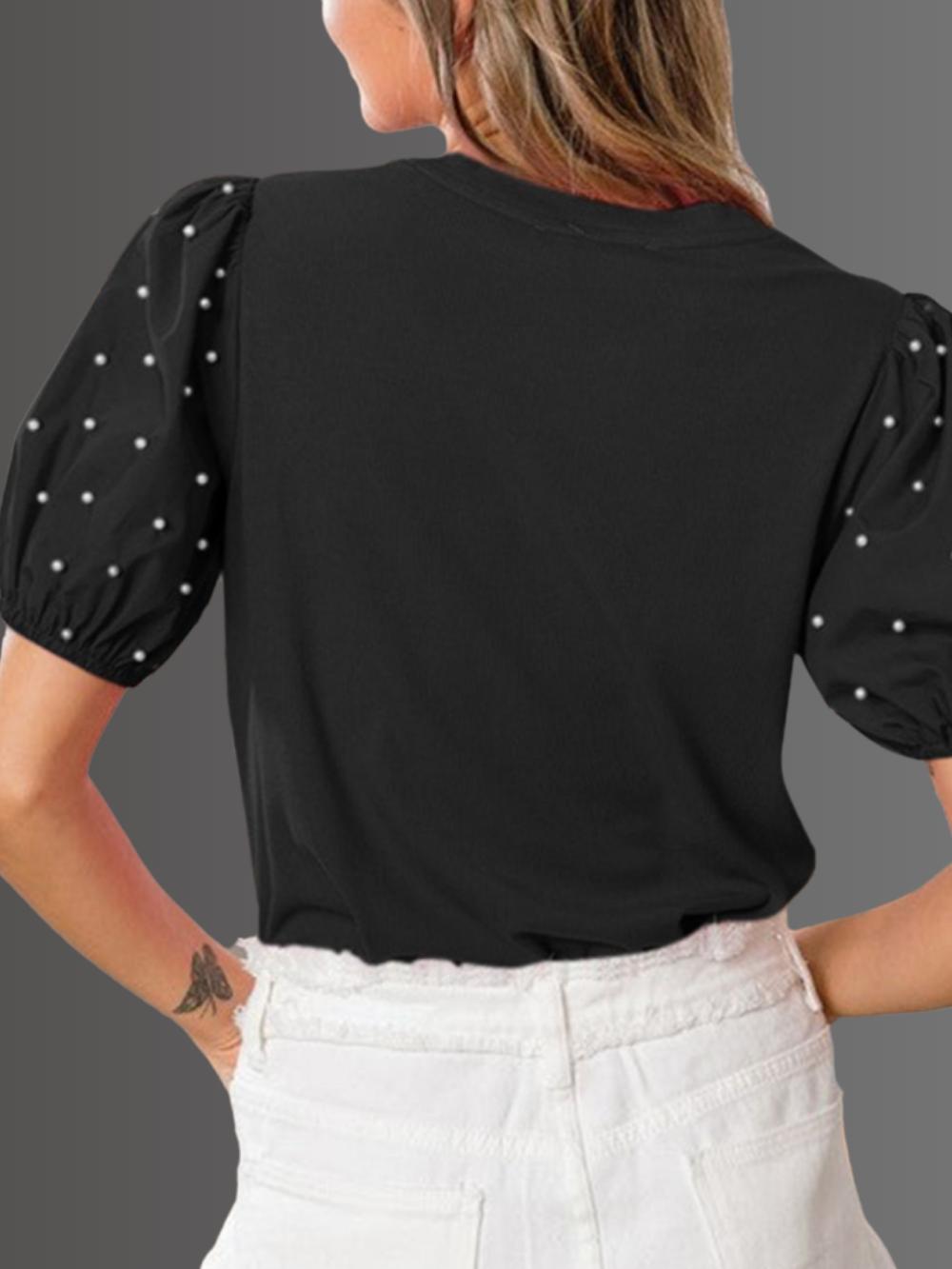 Solvivra Chic Pearlée Short Sleeve Top