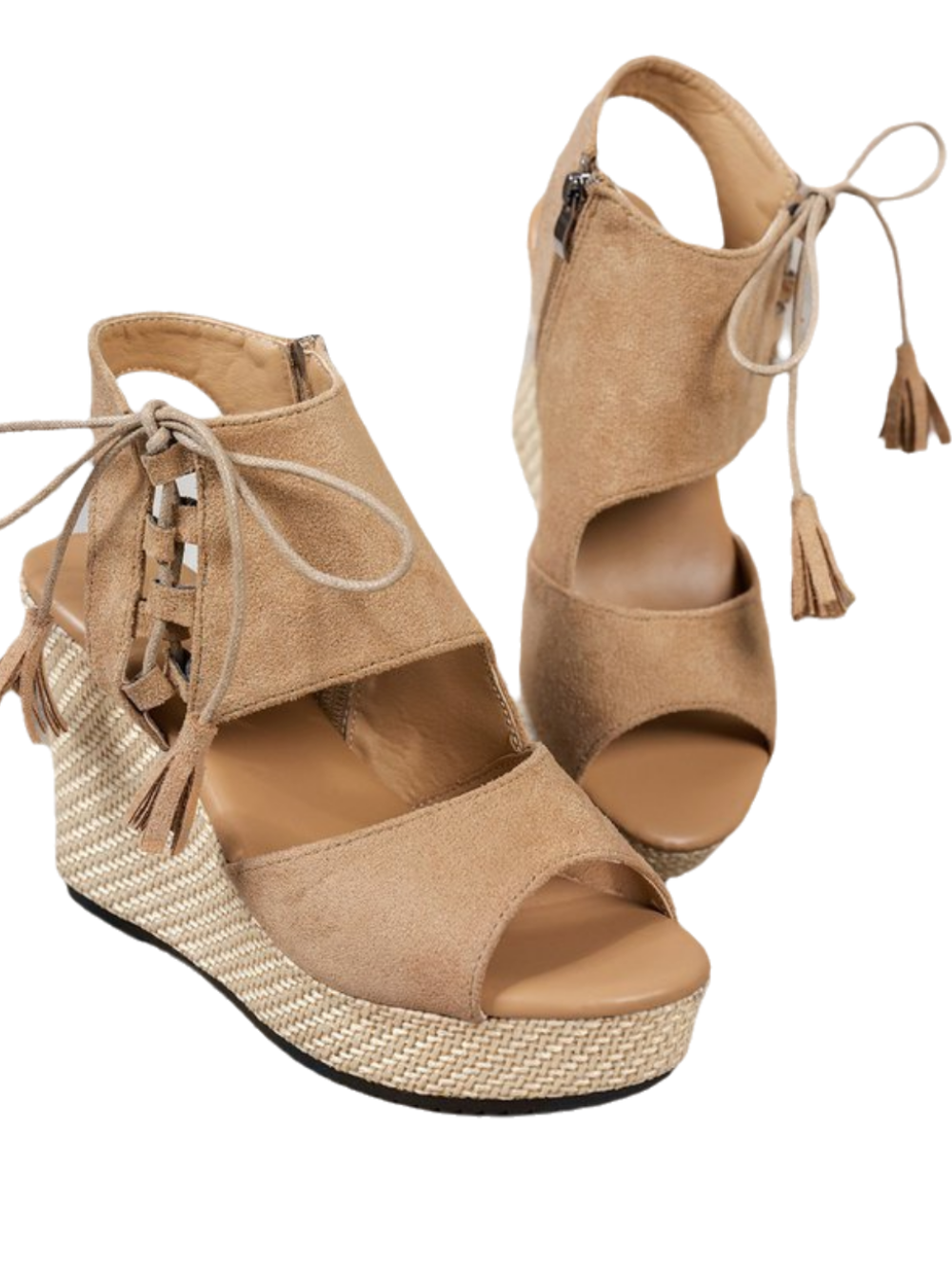 Solvivra Tassel Tread Wedge Sandals