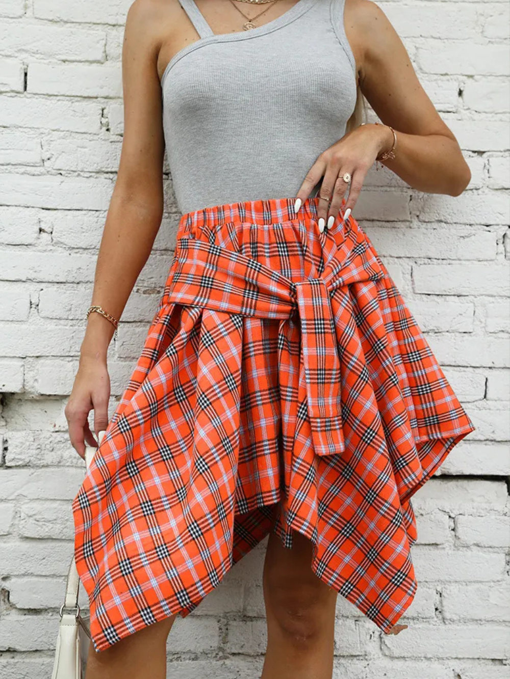 Solvivra Irreguluxe Tie-Sleeve Skirt