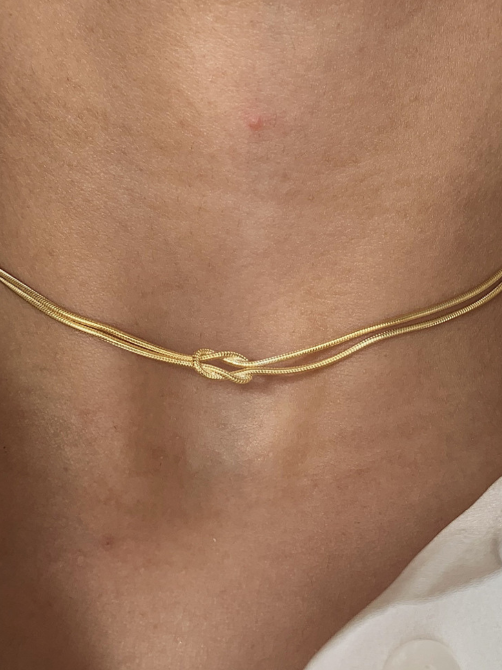 Solvivra Titanium Steel Knotted Necklace
