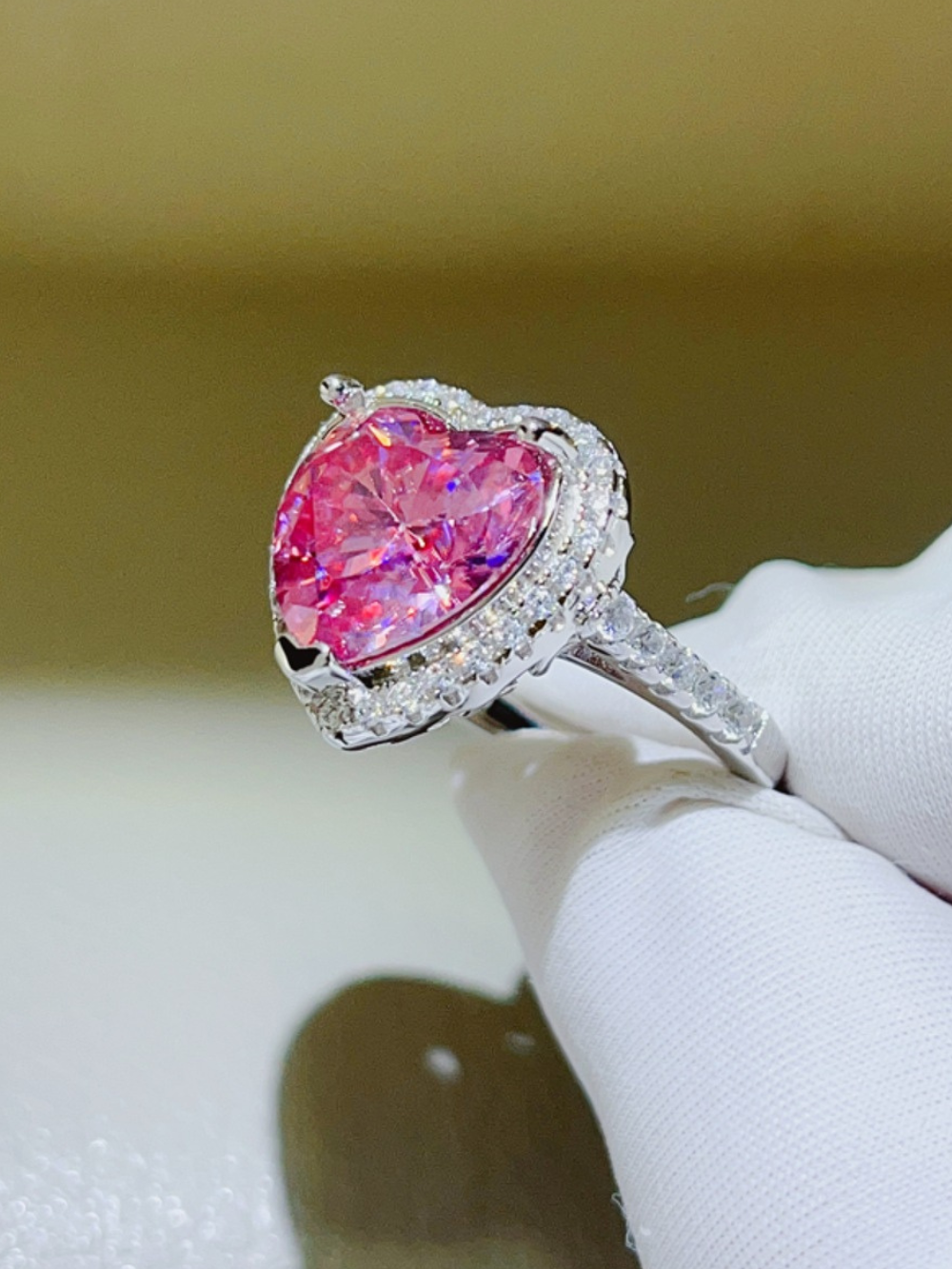 Solvivra Eternal Flame Moissanite Heart Ring