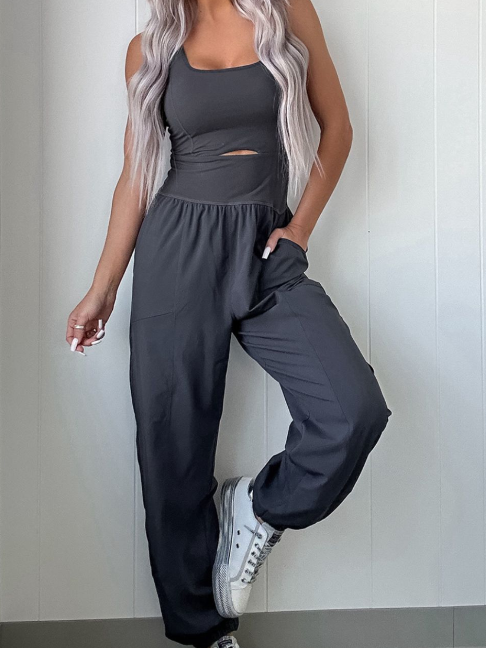 Solvivra Sculpt Flex Cutout Jumpsuit