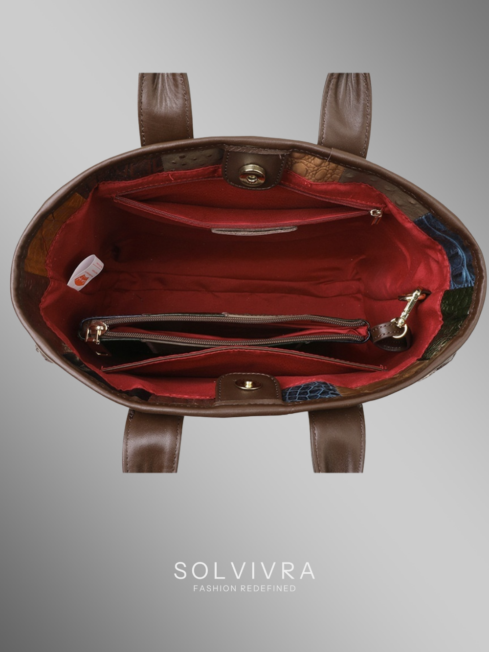 Solvivra Lux Leather Quilt Bag