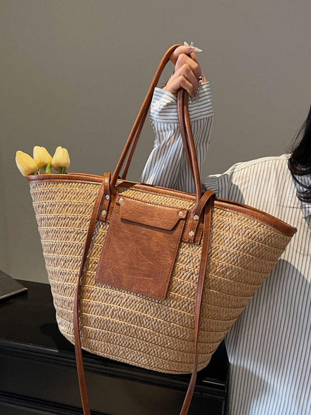 Solvivra Sun Weave Straw Handbag