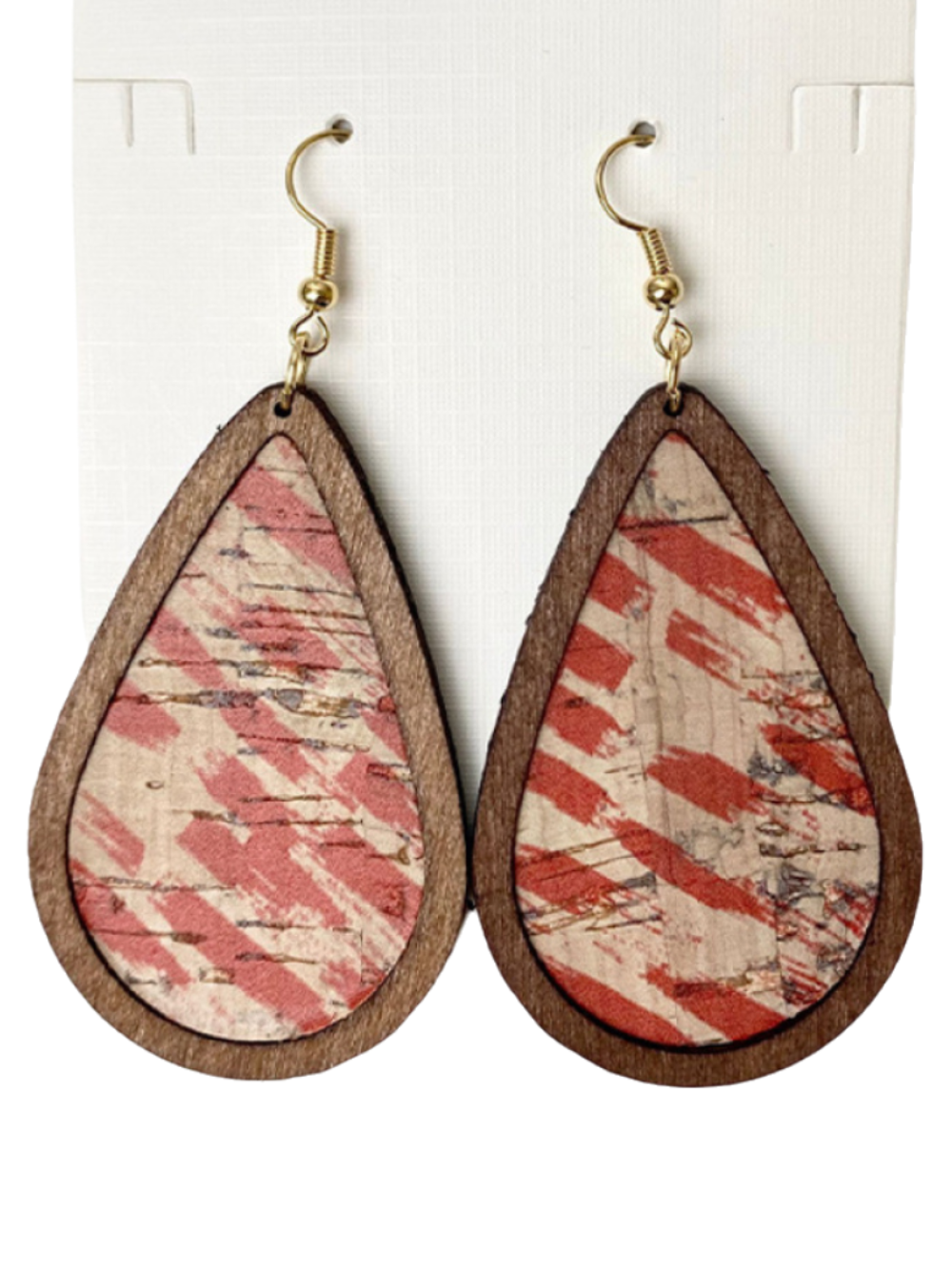 Solvivra Carved Calm Teardrop Earrings